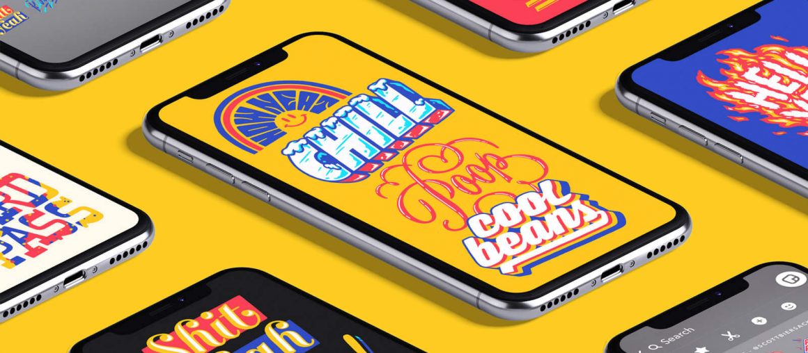Snapchat's Typographic & Illustrative Sticker Packs by Scott Biersack