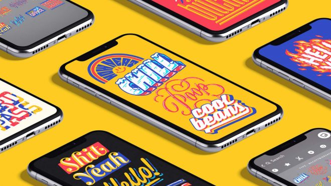 Snapchat's Typographic & Illustrative Sticker Packs by Scott Biersack