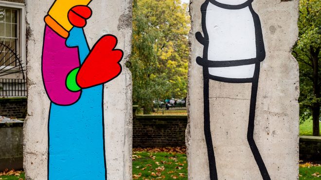 Thierry Noir and STIK repaint the Berlin Wall 30 years after its fall