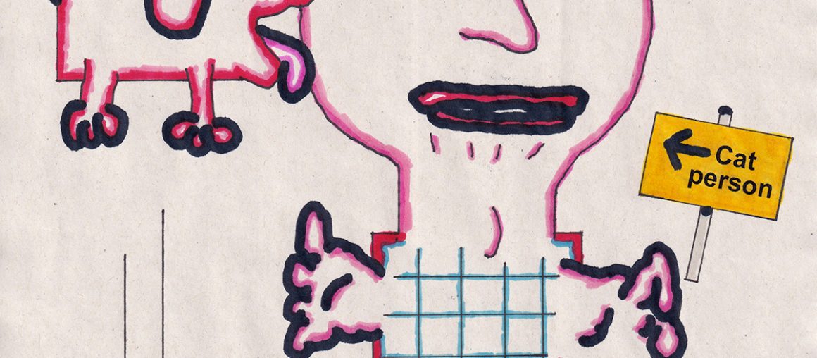Drawings of People with Signs: a zine that does exactly what it says