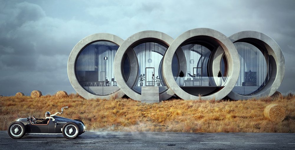 Meet Ringhouse, an Architect’s Stunning Concept Home Based on Audi’s Logo