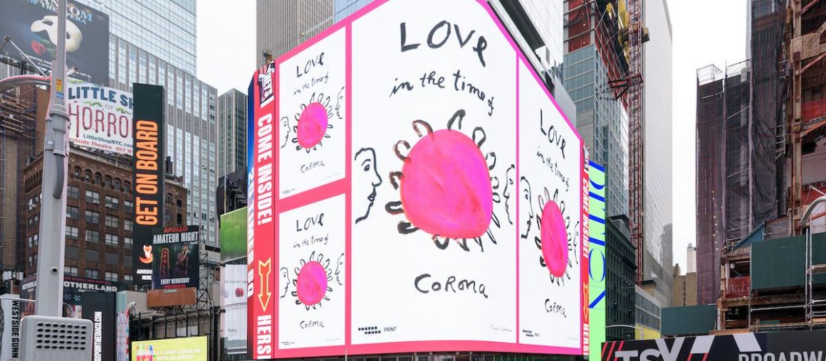 Artists design messages of hope displayed across 1,800 digital billboards in NYC