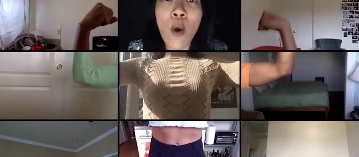 Thao & the Get Down Stay Down Films a Synchronized Music Video on a Zoom Call