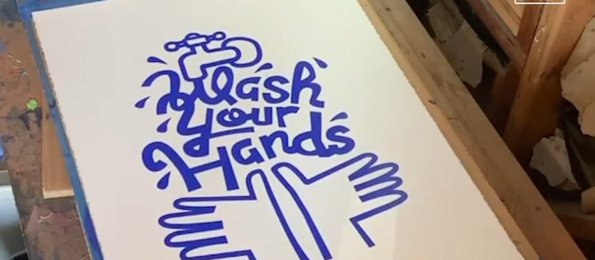 Artist finds creative way to share the message 'wash your hands'