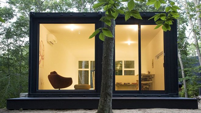 Green Design: Two Shipping Containers Turned into Budget Art Studio in New York