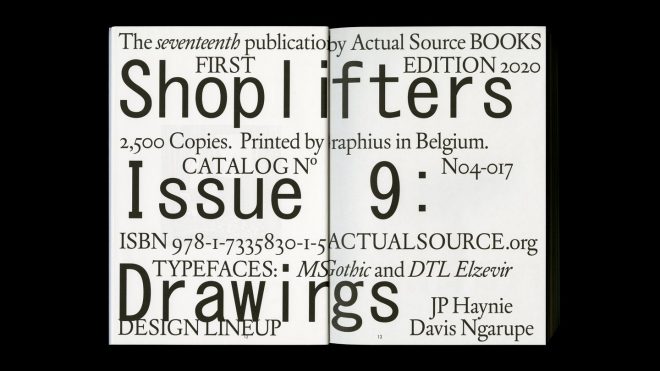 A feast for the eyes, Actual Source’s latest issue of Shoplifters is all about drawing