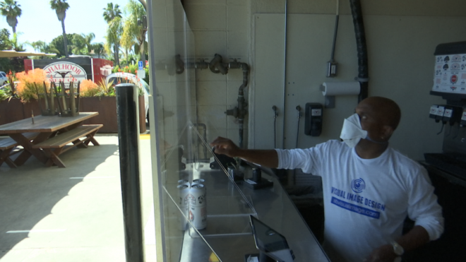 Sign of the times: Local graphic designer pivots to protective plexiglass - KEYT | KCOY