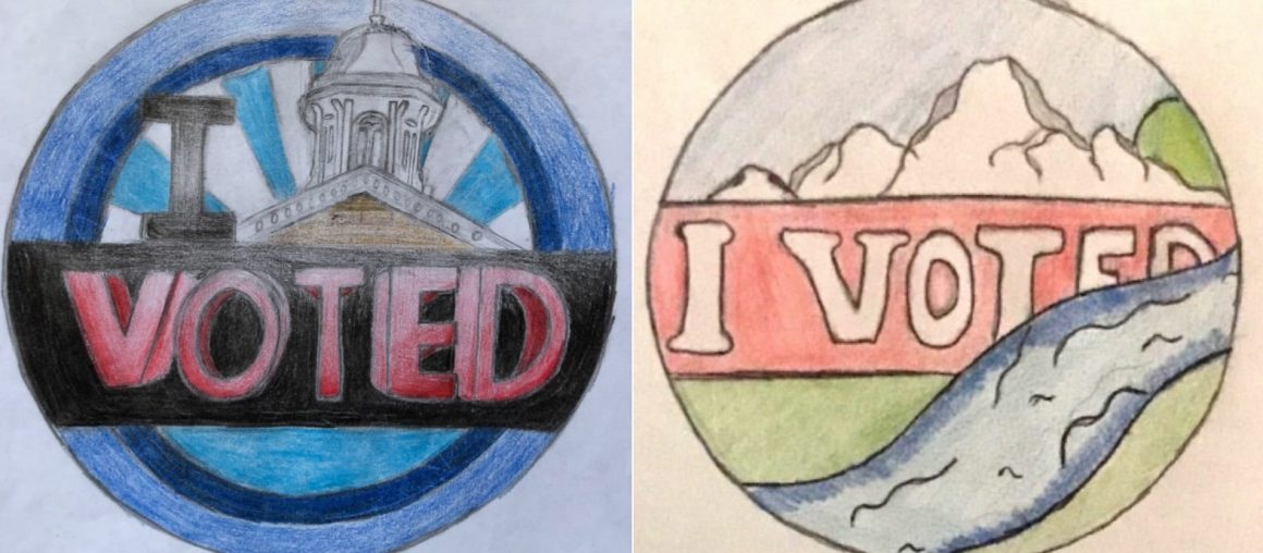 Two Carson High School seniors win ‘I Voted’ sticker design competition