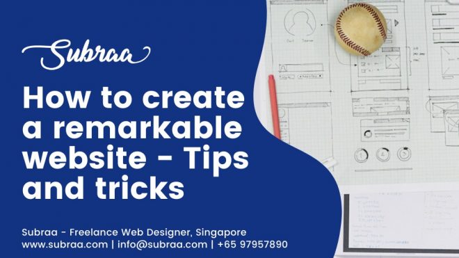 How to create a remarkable Website — Tips and tricks