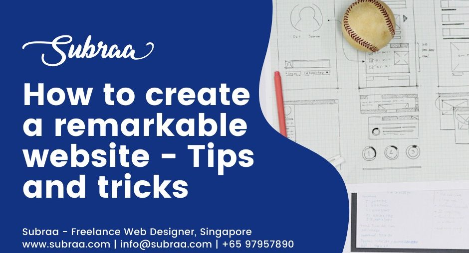 How to create a remarkable Website — Tips and tricks