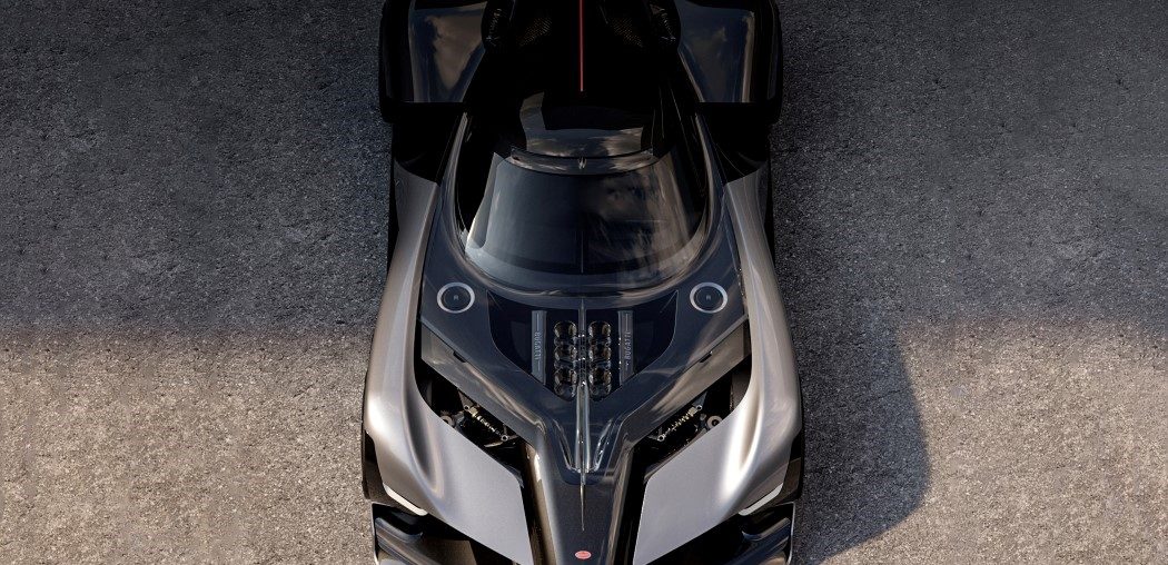 The gorgeous Bugatti La Finale concept tributes and highlights its internal combustion engine
