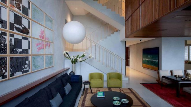 A luxury villa in Pune resonates with calm and aesthetic balance