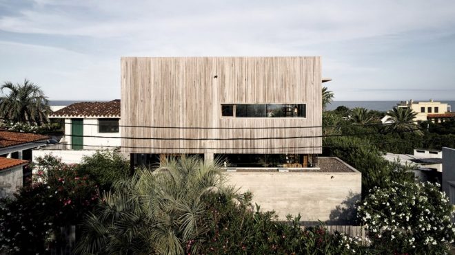 Alejandro Sticotti's Uruguay home teams weathered wood and concrete