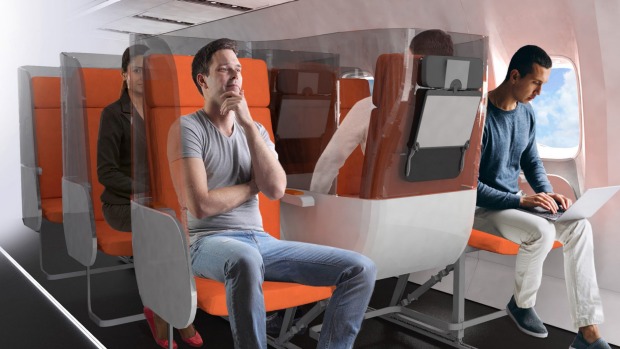 New economy seat design could solve social distancing on planes