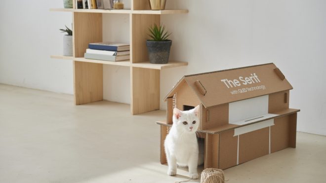 Samsung Eco-Friendly TV Packaging Turns Into Your Pet's New Playground - Design Milk