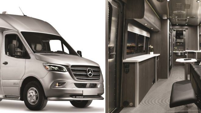 New Airstream camper uses solar panels for off-grid power