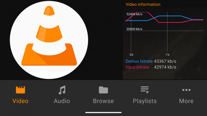 Latest VLC beta switches to bottom navigation, adds share menu