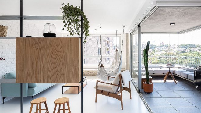 Cheerful Living Inside Space-Savvy Modern Apartment with Custom Decor Solutions