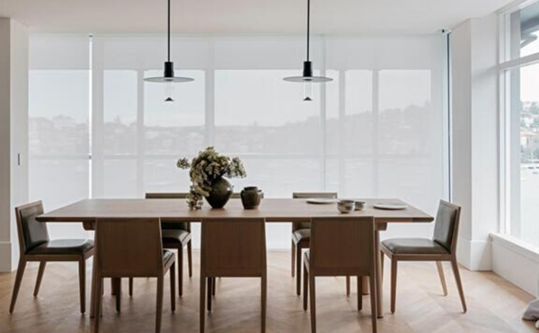 A harbourside apartment with a warm, minimalist interior