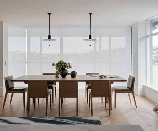 A harbourside apartment with a warm, minimalist interior