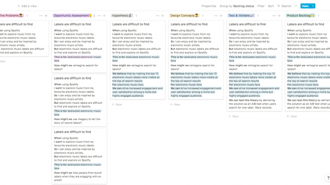 A template to help you manage your opportunity backlog