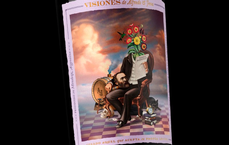 Visiones wine and olive oil labels