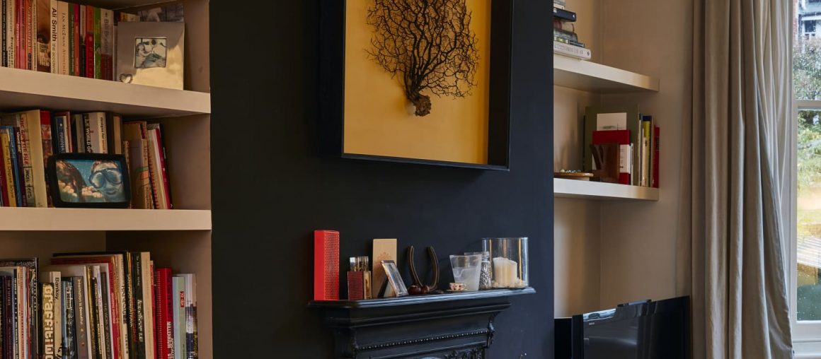 This Victorian House Is Full of Beautiful Botanical Art (and Has a Seriously Cool Glass-Backed Bookcase)