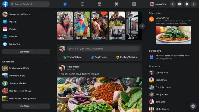 Facebook redesign goes live for everyone, dark mode included