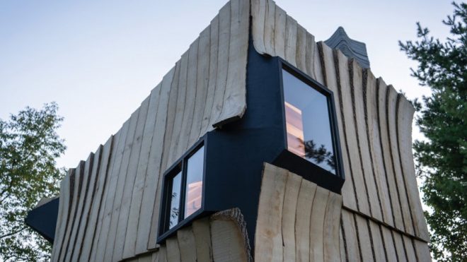 Ashen Cabin Is Constructed From 3D Printed Concrete and Waste Wood Materials - Architizer Journal
