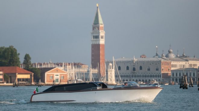 Venetian designers build silent, emission free water taxi