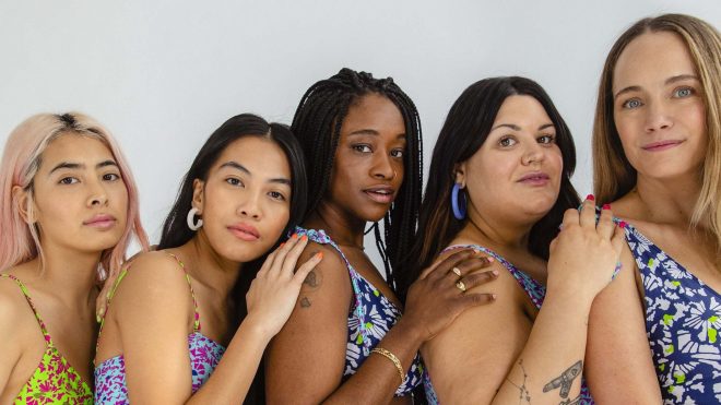 This New Inclusively-Sized Designer Swim Collab Has The Cheeriest Prints