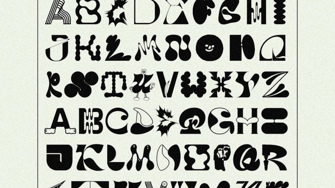 Designers from across the world contribute to Group, an eclectic charity typeface