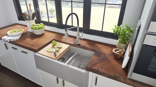 Bring Farmhouse and Industrial Aesthetics Together with the Help of BLANCO’s Farmhouse Sinks