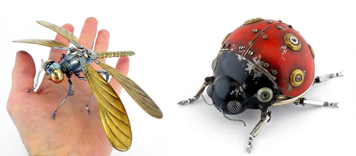 Meticulously Crafted Steampunk Creatures by Igor Verny Feature Articulated Wings and Limbs
