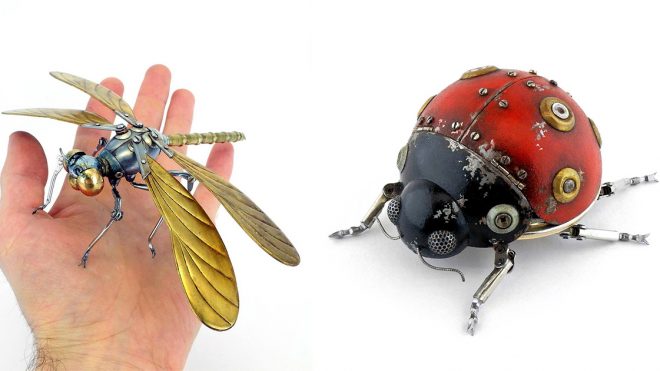 Meticulously Crafted Steampunk Creatures by Igor Verny Feature Articulated Wings and Limbs