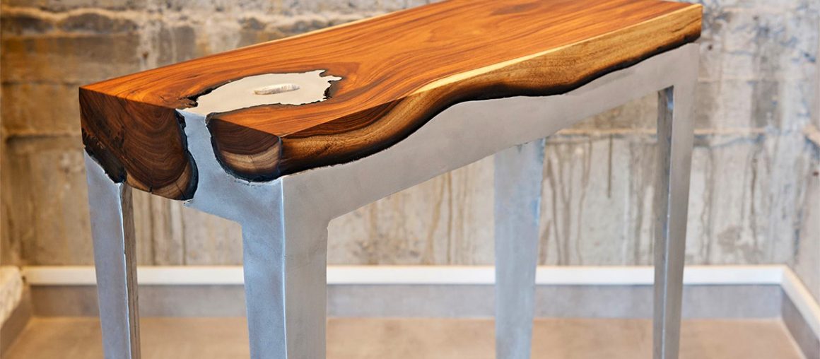 Sleek Furniture Collection by Hilla Shamia Harmonizes Cast Aluminum and Natural Wood