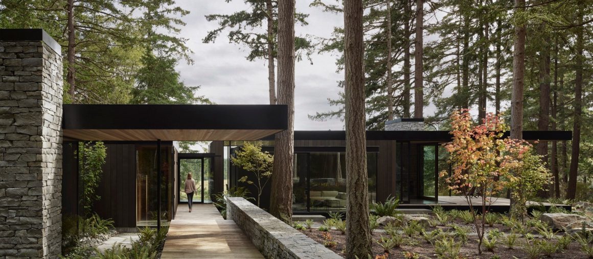 Look inside the glass 'farmhouse' a family built on their historic property off the coast of Seattle