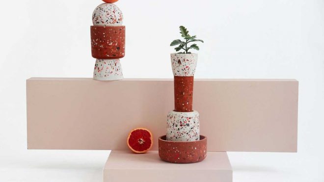 Les Pieds de Biche Brings Geometric Patterns + Fun Colors to Terrazzo