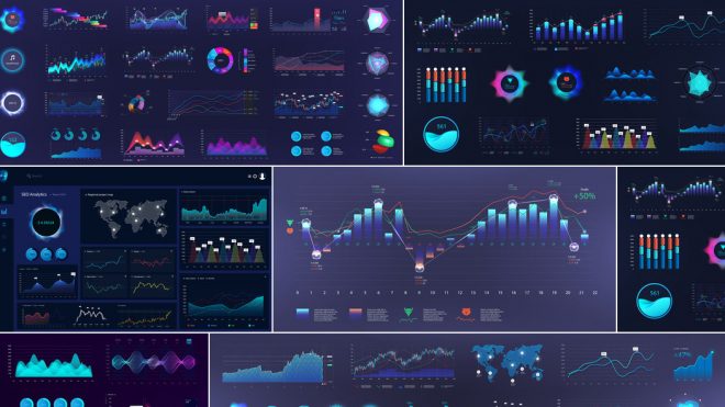 Infographic Dashboard Templates by Sergey Bitos at Adobe Stock