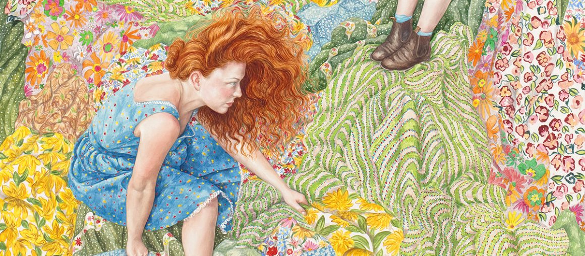 Spirited Narratives Drive Whimsical, Patterned Paintings by Monica Rohan