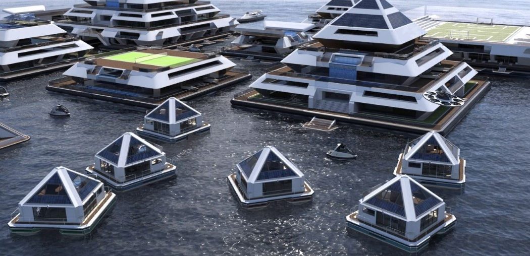 These pyramid-shaped Yacht communities are a millionaire’s social-distancing paradise