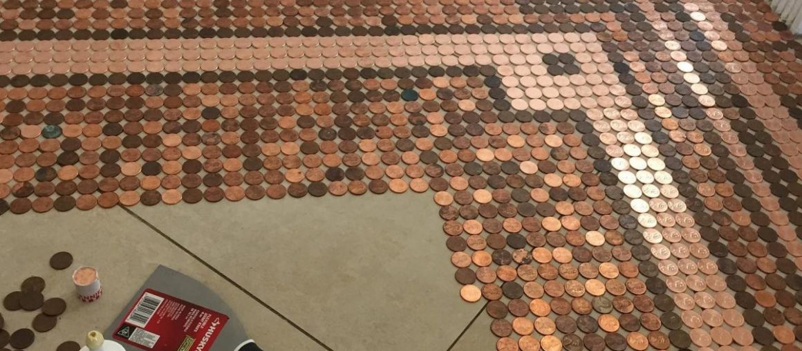 A Floor Covered In Pennies - How It's Done And What It Takes