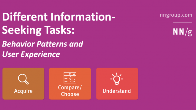 Different Information-Seeking Tasks: Behavior Patterns and User Expectations