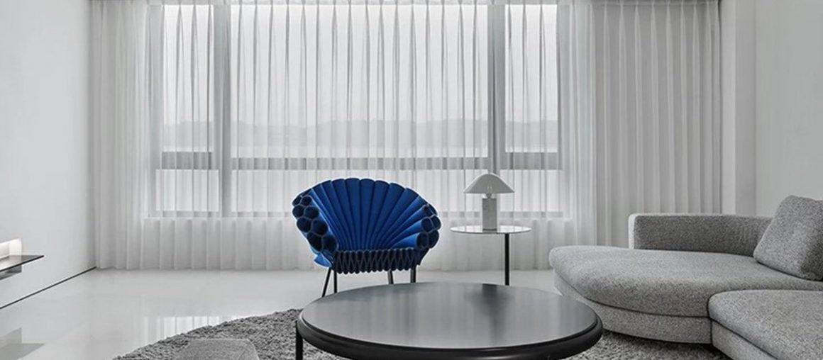 AD ARCHITECTURE adds theatrical elements within minimal apartment interior in china