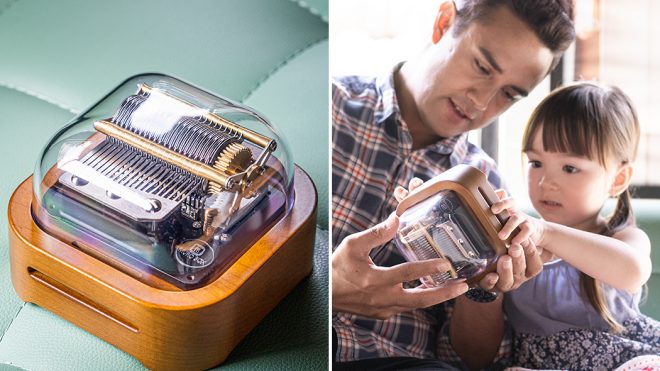 World’s first mechanical music box to play any song using your smartphone!