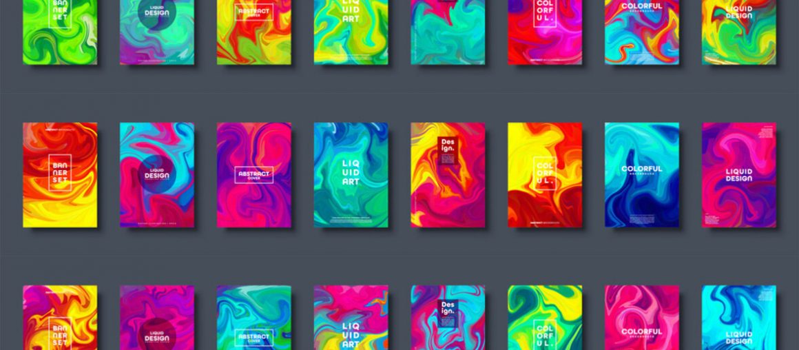 Download Vector Graphics of Colorful Abstract Liquid Backgrounds