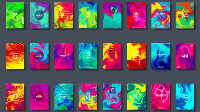 Download Vector Graphics of Colorful Abstract Liquid Backgrounds