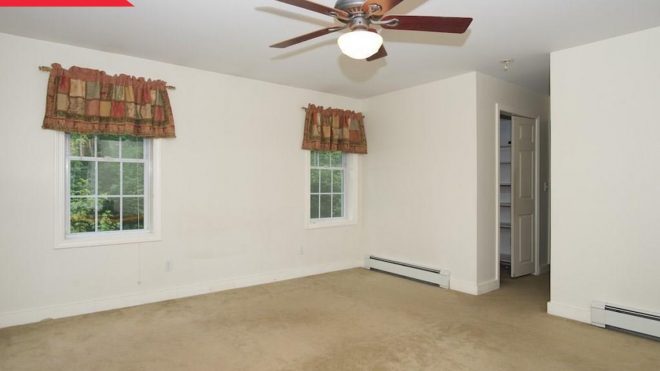 Before & After: A Farmhouse’s Boring, Beige Bedroom Got a Bold and Dramatic Makeover