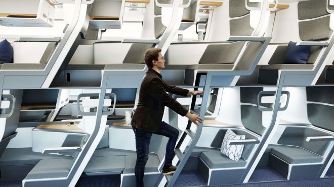 'Double Decker' Airplane Seat Design Makes Germaphobes Dreams Come True