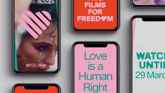 Alphabetical's branding for film festival pushing for LGBTIQ+ freedom